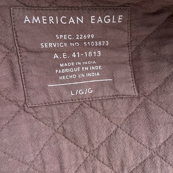 American Eagle Dolman Jacket Quilted Knit Bomber Coat in Mauve Pink Size L - Picture 3 of 6